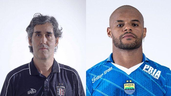 FOTO Teco dan David da Silva (kanan). Simak alasan Teco usai Bali United gagal kalahkan Persib Bandung di leg pertama championship series Liga 1, gol David da Silva jadi biang kerok.