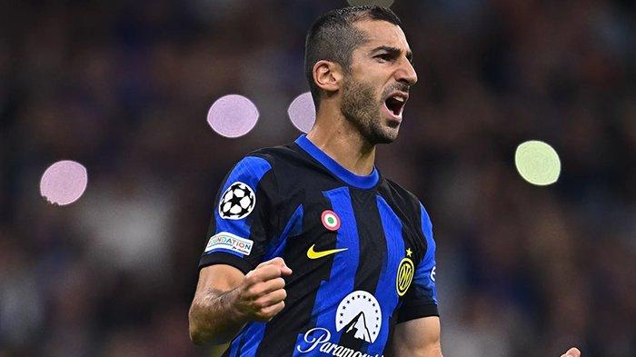 Gelandang Inter Milan, Henrikh Mkhitaryan saat tampil di Liga Champions musim 2023/2024.