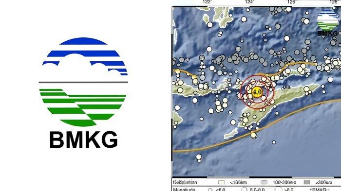 GEMPA ALOR NTT - Tangkapan layar Badan Metereologi Klimatologi dan Geofisika, Minggu (23/3/2025). Informasi BMKG tentang gempa hari ini dengan magnitudo 4.0 guncang Alor NTT di kedalaman 88 km.