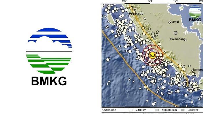 GEMPA BENGKULU - Tangkapan layar Badan Metereologi Klimatologi dan Geofisika, Jumat (23/5/2025). BMKG merilis informasi gempa hari ini dengan magnitudo 6.3 guncang wilayah Bengkulu di kedalaman 10 km, cek wilayah terdampak.