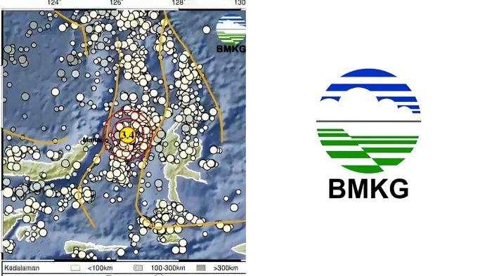 GEMPA BITUNG SULUT - Tangkapan layar Badan Metereologi Klimatologi dan Geofisika, Kamis (12/6/2025). Informasi gempa hari ini dengan magnitudo 3.4 guncang Bitung, Sulawesi Utara di kedalaman 21 km.