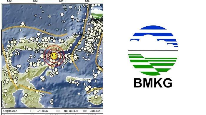 GEMPA BONE BOLANGO - Tangkapan layar Badan Metereologi Klimatologi dan Geofisika, Rabu (25/6/2025). Informasi gempa hari ini dengan magnitudo 3.2 guncang Bone Bolango, Gorontalo di kedalaman 81 km.