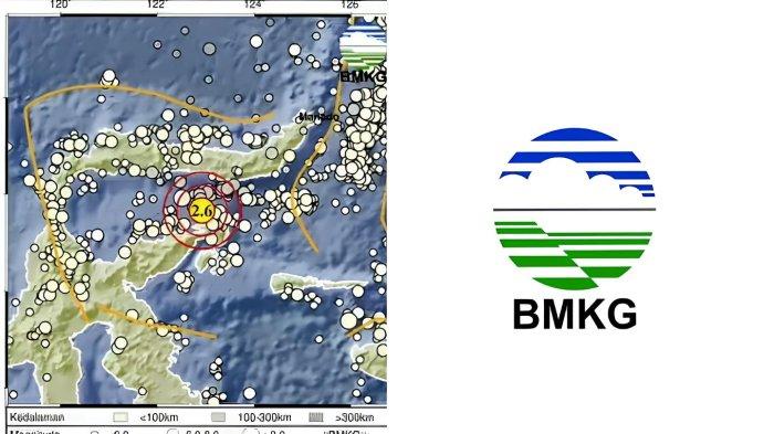 GEMPA BONE BOLANGO - Tangkapan layar Badan Metereologi Klimatologi dan Geofisika, Selasa (27/2/2025). Informasi gempa hari ini dengan magnitudo 2.6 guncang Bone Bolango Gorontalo di kedalaman 10 km.