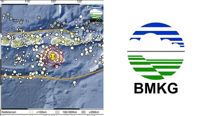 GEMPA LEWA NTT - Tangkapan layar Badan Metereologi Klimatologi dan Geofisika, Selasa (8/4/2025). Informasi gempa hari ini dengan magnitudo 2.5 guncang Lewa Sumba Timur NTT di kedalaman 10 km, cek penjelasan terkini dari BMKG.