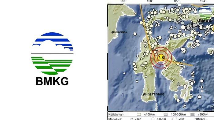 GEMPA LUWU TIMUR - Tangkapan layar Badan Metereologi Klimatologi dan Geofisika, Senin (1/6/2025). Informasi gempa hari ini dengan magnitudo 2.8 guncang Luwu Timur, Sulawesi Selatan di kedalaman 10 km.