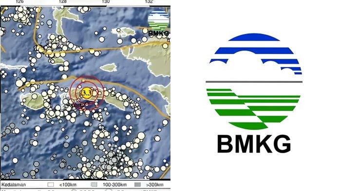 GEMPA MALUKU TENGAH - Tangkapan layar Badan Metereologi Klimatologi dan Geofisika, Selasa (11/3/2025). Informasi gempa hari ini dengan magnitudo 3.3 getarkan wilayah Maluku Tengah di kedalaman 23 km.