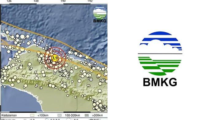 GEMPA SARMI PAPUA - Tangkapan layar Badan Metereologi Klimatologi dan Geofisika, Minggu (1/6/2025). Informasi gempa hari ini dengan magnitudo 3.9 guncang Sarmi, Papua di kedalaman 26 km.