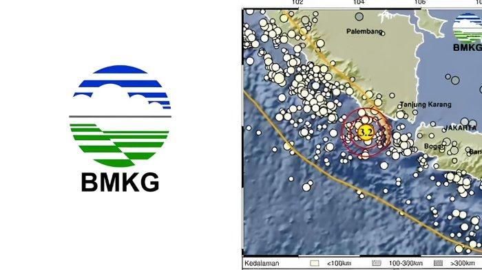 GEMPA TANGGAMUS LAMPUNG - Tangkapan layar Badan Metereologi Klimatologi dan Geofisika, Rabu (4/6/2025). Informasi gempa hari ini dengan magnitudo 3.2 guncang Tanggamus, Lampung.
