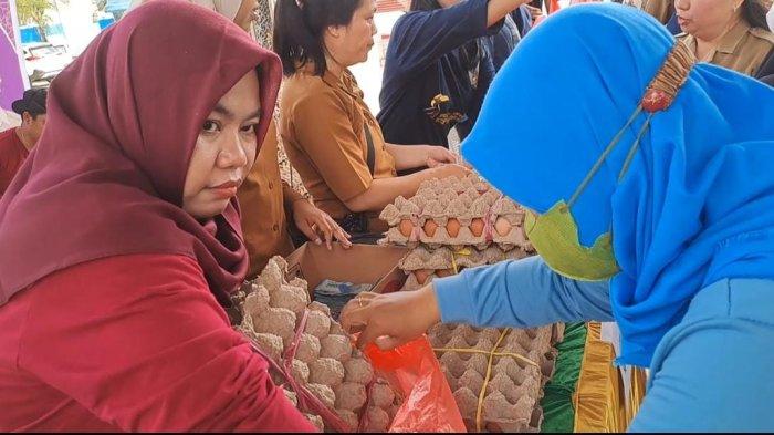 Gelaran gerakan pangan murah di Pendopo Lapangan Agatish Tanjung Selor, Senin (18/03/2024).