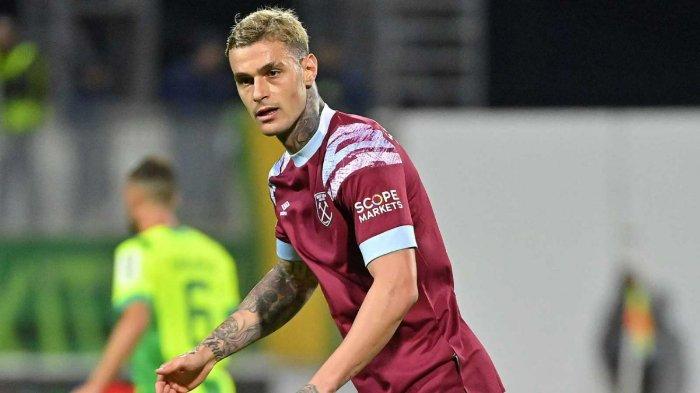 Penyerang West Ham United, Gianluca Scamacca.