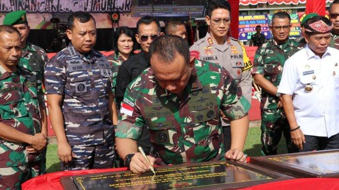 Acara syukuran HUT ke-4 Korem 092/Mrl yang digelar di Makorem, Rabu (06/12/2023).