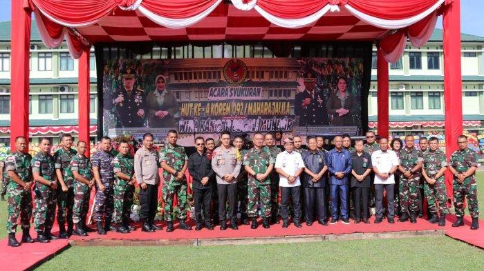 Acara syukuran HUT ke-4 Korem 092/Mrl yang digelar di Makorem, Rabu (06/12/2023).