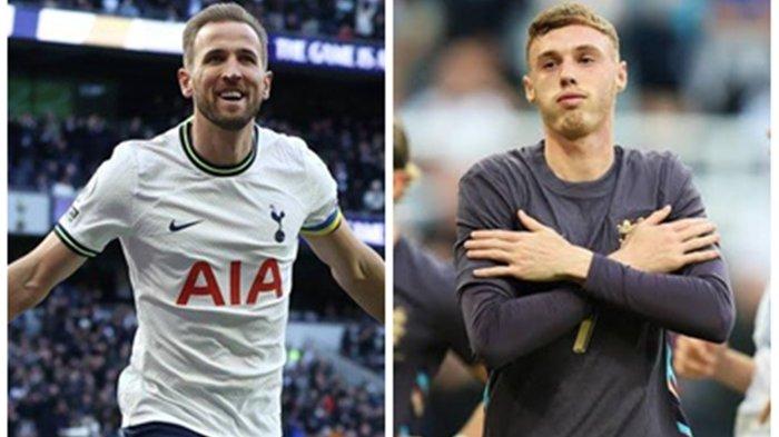 Harry Kane (kiri) mengendorse Cole Palmer agar bisa bergabung bersama Timnas Inggris.  (Twitter/@SpursOfficial/X.com)