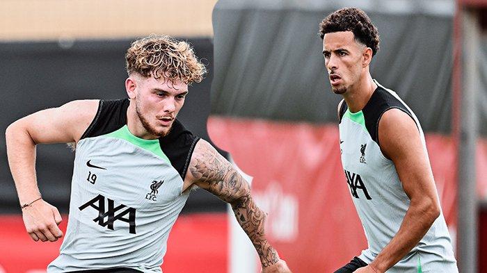 Harvey Elliot dan Curtis Jones saat berlatih dengan Liverpool (twitter/@LFC)