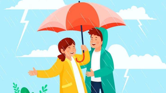 Ilustrasi - Simak kumpulan pantun tentang hujan, cocok diunggah ke media sosial sebagai update status atau seru-seruan, yuk bagikan!
