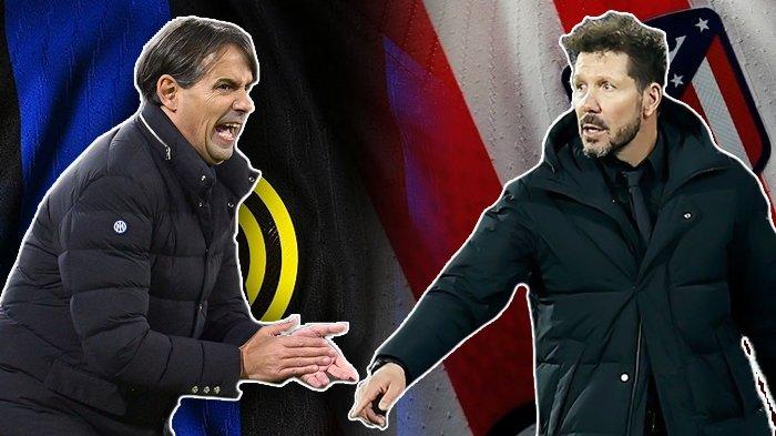 Inter Milan vs Atletico, duel cerdas dua pelatih sahabat lama, Simone Inzaghi dan Diego Simeone.