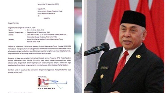 Kolase Tribunkaltara.com - Isran Noor mengundurkan diri dari jabatannya sebagai Ketua DPW Partai NasDem Kaltim.