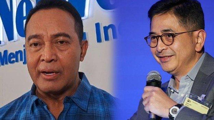 Mantan Panglima TNI Jend Purn Andika Perkasa dan Ketum Kadin Arsjad Rasjid yang ditunjuk memimpin Tim Pemenangan Nasional Capres Ganjar Pranowo