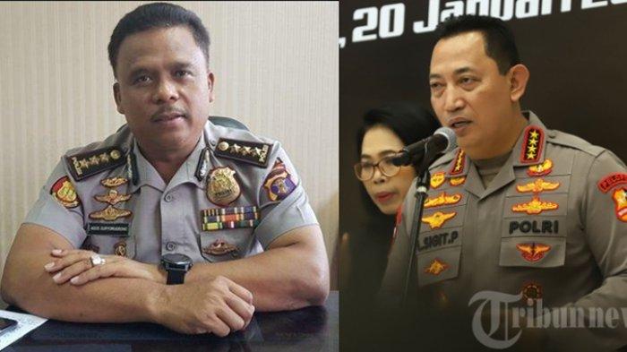 KAKORLNTAS BARU POLRI - Foto Brigjen Agus Suryonugroho saat masih pangkat Kombes dan jabat Kabid Hukum Polda Kaltim (kir), dan Kapolri Jenderal Polisi Listyo Sigit Prabowo menggelar konferensi pers Launching Desk Ketenagakerjaan Polri T.A 2025 di Gedung Bareskrim Polri, Jakarta Selatan, Senin (20/1/2025). Di antara 10 Jenderal Bintang 2 atau Irjen Pol terbaru usai mutasi Polri terbaru itu, ada nama Kapolda Kepri hingga Kakorlantas