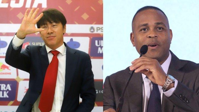 TAKTIK PERMAINAN KLUIVERT - Foto Shin Tae-yong (kiri) saat masih menukangi Timnas Indonesia, dan Patrick Kluivert saat memberikan keterangan pers di Jakarta, Minggu, (12/1/2025). Shin Tae-yong soroti kekalahan Timnas Indonesia karena kurangnya waktu latihan. 