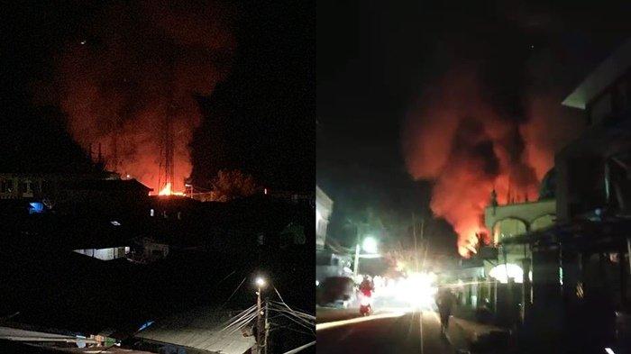 KEBAKARAN DI TARAKAN - Kebakaran menghanguskan pabrik pembekuan udang di RT 22 kawasan Jembatan Bongkok, Jalan Gajah Mada, Kelurahan Karang Anyar Pantai, Kota Tarakan, Rabu (19/3/2025) pukul 24.00 WITA.