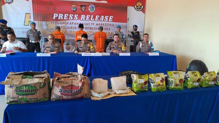 Kapolda Kaltara Irjen Pol Daniel Adityajaya, saat merilis pengungkapan narkoba jenis sabu-sabu, Rabu (13/03/2024).
