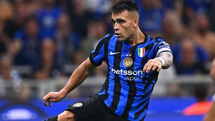 Aksi Lautaro Martinez saat bermain untuk Inter Milan di Liga Italia Serie A 2024/2025.
