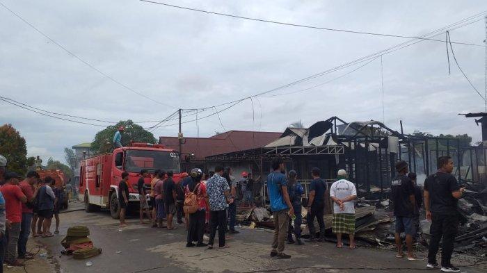 Terjadi kebakaran di Desa Sesayap Kabupaten Tana Tidung, Kalimantan Utara hari ini, Jum'at (12/7/2024).