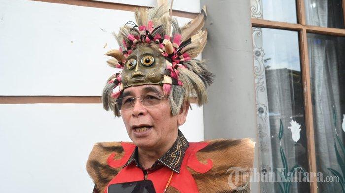 Kepala Adat Besar Apau Kayan, Ibau Ala saat ditemui disela pelaksanaan upacara adat kenyah di Malinau Kota, Kabupaten Malinau, Kalimantan Utara, Kamis (20/6/2024). (TribunKaltara.com/Mohamad Supri)