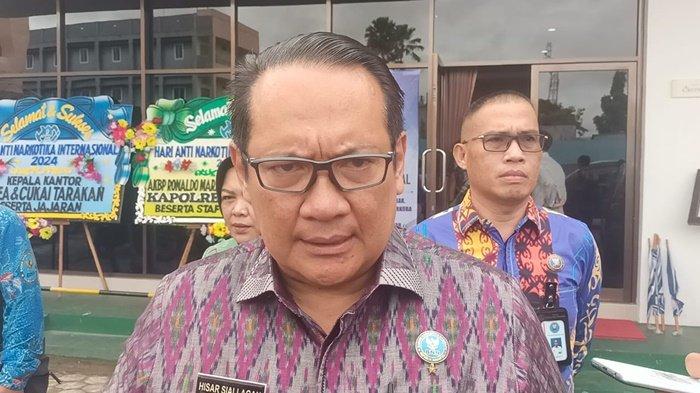 Kepala BNNP Kaltara, Brigjen Pol Hisar Siallagan. TRIBUNKALTARA.COM/ANDI PAUSIAH