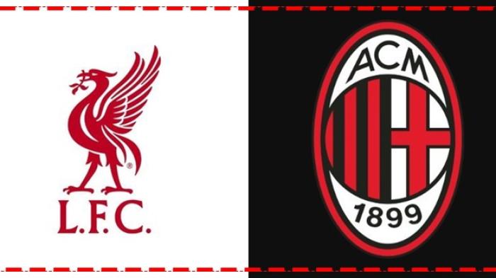 PREDIKSI SKOR - Logo Liverpool vs AC Milan jelang duel malam ini di Hongkong. Tangkapan Layar x @LFC dan @acmilan