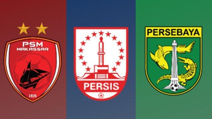 TINGGALKAN PERSIS SOLO - Logo PSM Makassar, Persis Solo, dan Persebaya Surabaya (kiri ke kanan). Dalam daftar pemain yang tinggalkan Persis Solo di bursa transfer Liga 1 kali ini, ada eks PSM Makassar hingga eks Persebaya Surabaya yang juga cabut.