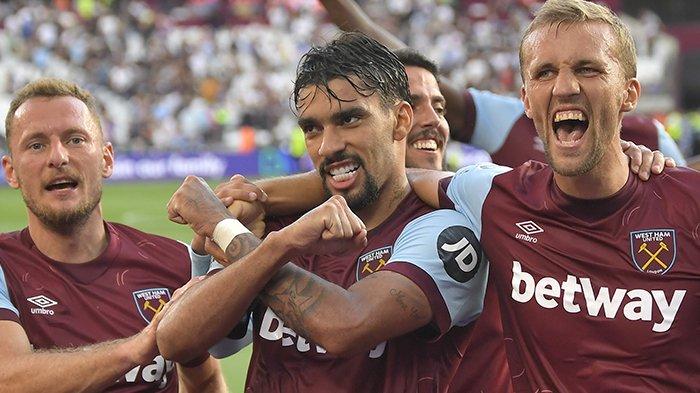 Lucas Paqueta saat selebrasi usai cetak gol ke gawang Chelsea, West Ham United menang 3-1 di laga pekan kedua Premier League (Twitter/@WestHamUnited)