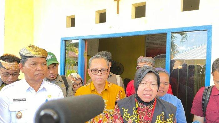 Saat berkunjung ke yayasan tersebut, Menteri Sosial (Mensos) RI, Tri Rismaharini saat berkunjung ke Yayasan Santa Maria Protegente Lembaga Kesejahteraan Sosial Anak (LKSA) Gabriel Manek Nunukan, Jumat (03/11/2023), siang.