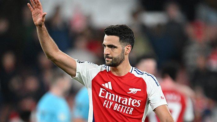 MIMPI BURUK REAL MADRID - Gelandang Arsenal, Mikel Merino saat tampil pada pertandingan Premier League musim 2024/2025. Pemain asal Spanyol ini bisa menjadi mimpi buruk bagi Real Madrid dalam laga perempat final Liga Champions, Rabu (9/4/2025). (ARSIP - Twitter / @Arsenal)