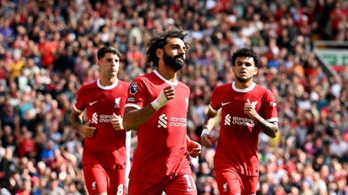 Mohamed Salah mencetak rekor saat melawan Bournemouth, menjadi pemain kelima Liverpool dengan raihan gol terbanyak (twitter/@LFC)