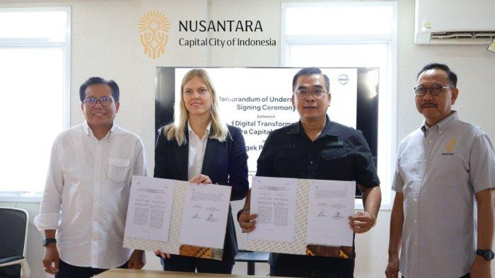 Penandatanganan MoU dilakukan oleh Vice-President Global Markets Sergek, Yelena Tkachenko dan Deputi Transformasi Hijau dan Digital IKN, Prof. Mohammad Ali Berawi. Turut menyaksikan pengesahan MoU, Kepala Otorita IKN Bambang Susantono, dan Dubes RI untuk Kazakhstan, Fadjroel Rachman.