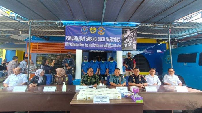 Salah satu barang bukti tangkapan BNNP Kaltara dan kerja sama Bea Cukai serta Lantamal XIII di perairan Kaltara.