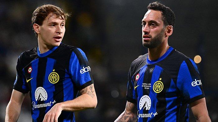 Gelandang Inter Milan, Nicolo Barella dan Hakan Calhanoglu. (Kolase TribunKaltara.com / inter.it)