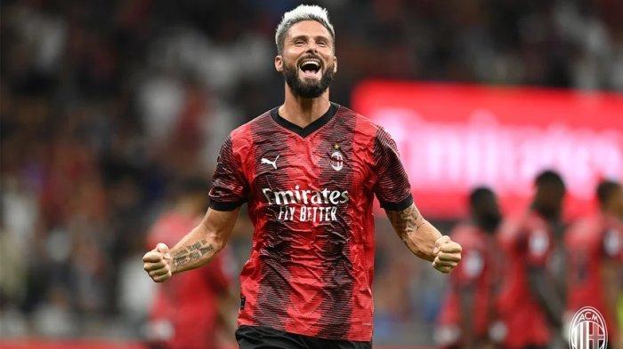 Bomber AC Milan, Olivier Giroud - Striker gaek asal Prancis ini dituntut untuk bisa pecah telor di pertandingan melawan Borussia Dortmund pada matchday kedua Liga Champions yang dijadwalkan pada Kamis (5/10/2023) mendatang.