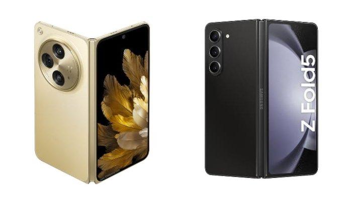Simak komparasi harga HP dan spesifikasi dua ponsel lipat canggih Oppo Find N3 versus Samsung Galaxy Z Fold 5.