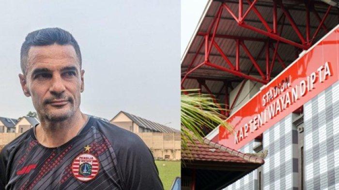 ALASAN CARLOS PENA - Carlos Pena ditemui wartawan dalam sesi latihan Persija di Nirwana Park, Depok, Jawa Barat, pada Rabu (21/8/2024), dan foto Stadion Kapten I Wayan Dipta saat diabadikan pada 2022 lalu. Kini seusai Persija Jakarta dilibas oleh PSM Makassar di Liga 1, ada PSIS Semarang yang menunggu Macan Kemayoran besutan Carlos Pena di pekan ke-25 Liga 1.