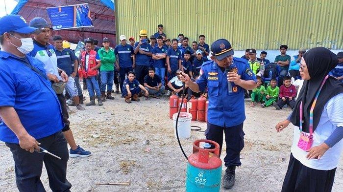 PT Nunukan Jaya Lestari (NJL) rayakan Bulan K3 (Kesehatan dan Keselamatan Kerja) bersama warga Kecamatan Sei Menggaris, Senin (12/02/2024).
TRIBUNKALTARA.COM/ Febrianus Felis.