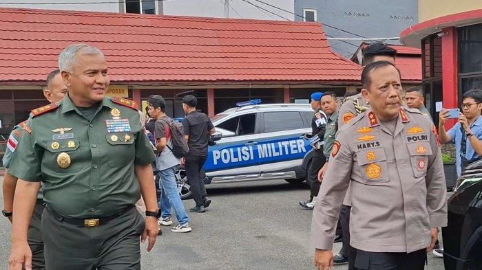 TINJAU MAKO POLRES TARAKAN - Kapolda Kaltara, Irjen Pol Hary Sudwijanto bersama Pangdam VI Mukawarman tinjau Mako Polres Tarakan, Selasa (25/2/2025).pasca penyerangan yang dilakukan sekelompok oknum TNI.
