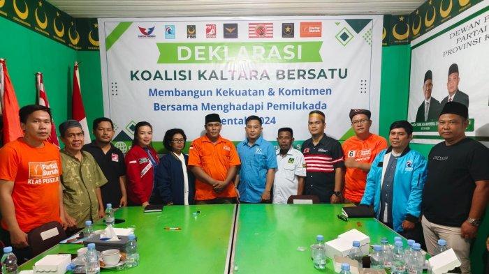 Sejumlah pengurus Parpol anggota KKB usai deklarasi pembentukan koalisi, Sabtu (25/05/2024).