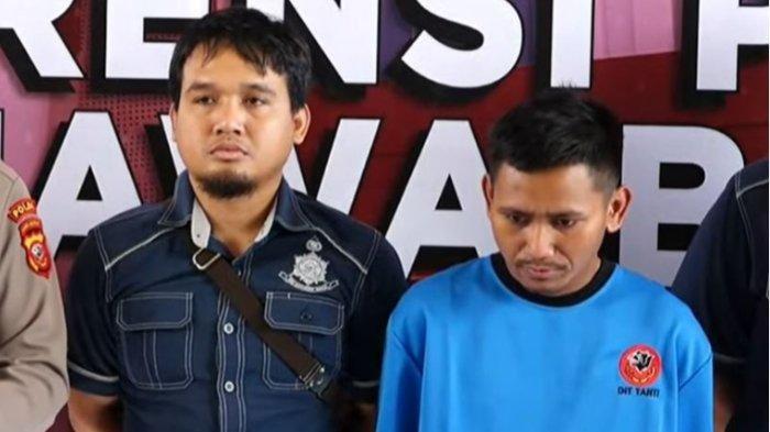 Sosok Pegi Setiawan yang disebut DPO pelaku pembunuhan Vina akhirnya dimunculkan ke publik saat jumpa pers di Markas Polda Jawa Barat, Bandung, Minggu (26/5/2024).