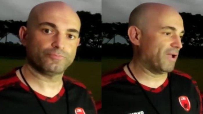Pelatih PSM Makassar, Bernardo Tavares saat sesi wawancara bersama wartawan di Makassar. (Youtube/tribun timur com)