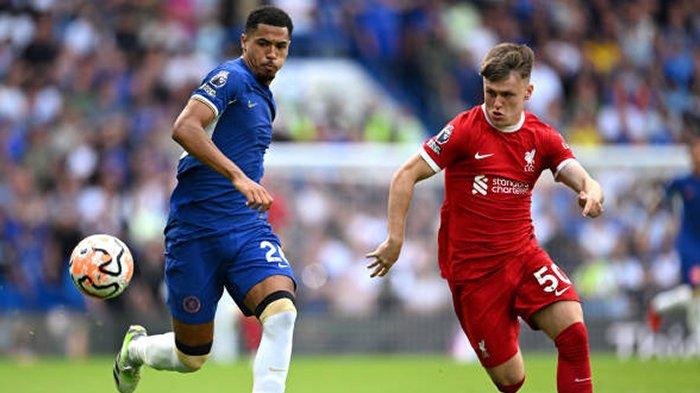 Pemain Liverpool Ben Doak saat beraksi melawan Chelsea di laga Premier League (Twitter/@LFCphoto)