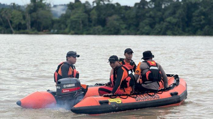 PENCARIAN KORBAN - Pencarian korban kecelakaan speedboat di perairan Bulungan, Kalimantan Utara dilakukan di hari kedua, Selasa (11/02/2025). (HO / Kantor SAR Tarakan)