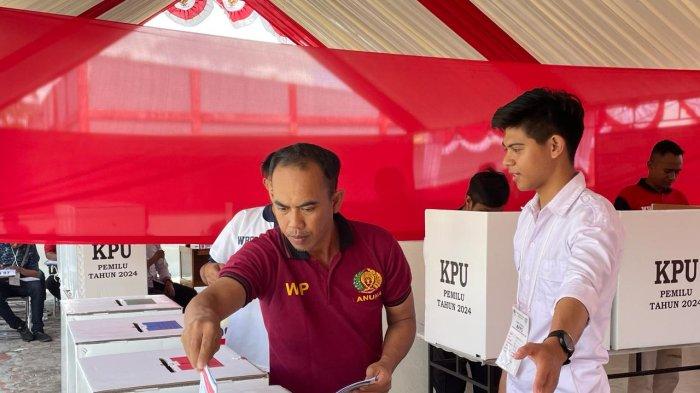 Ilustrasi pencoblosan di salah satu TPS di Nunukan pada Pemilu 2024, Rabu (14/2/2024).